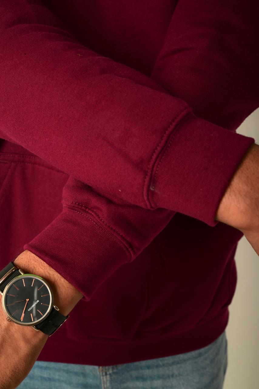 Graphic Maroon Hoodie – “Hides Behind The Mask”